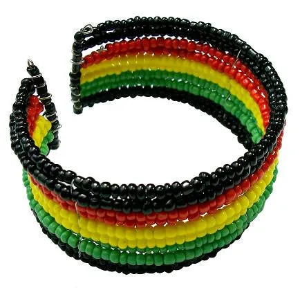 10 String Rasta Beads Bracelet