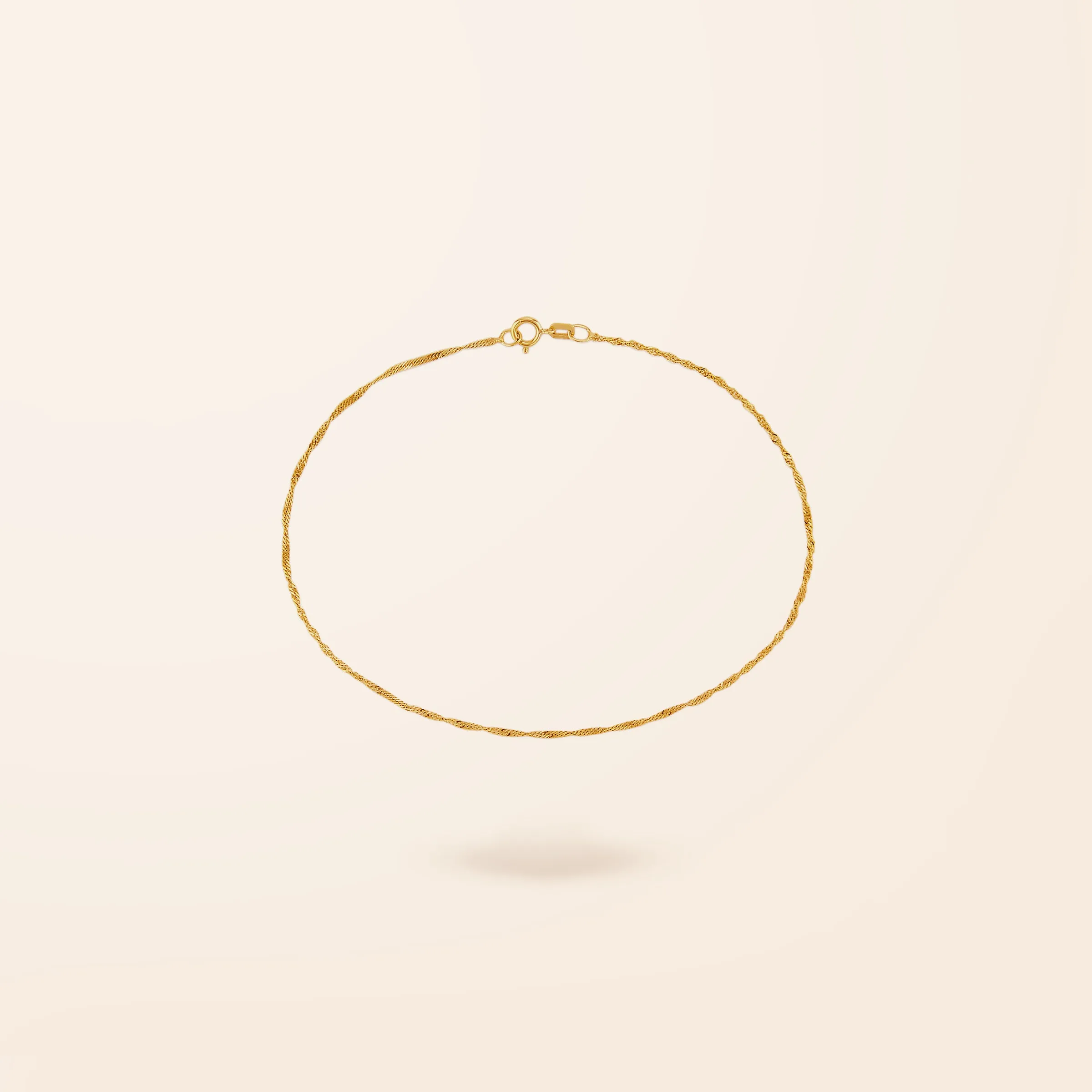 10K Gold Twist Anklet