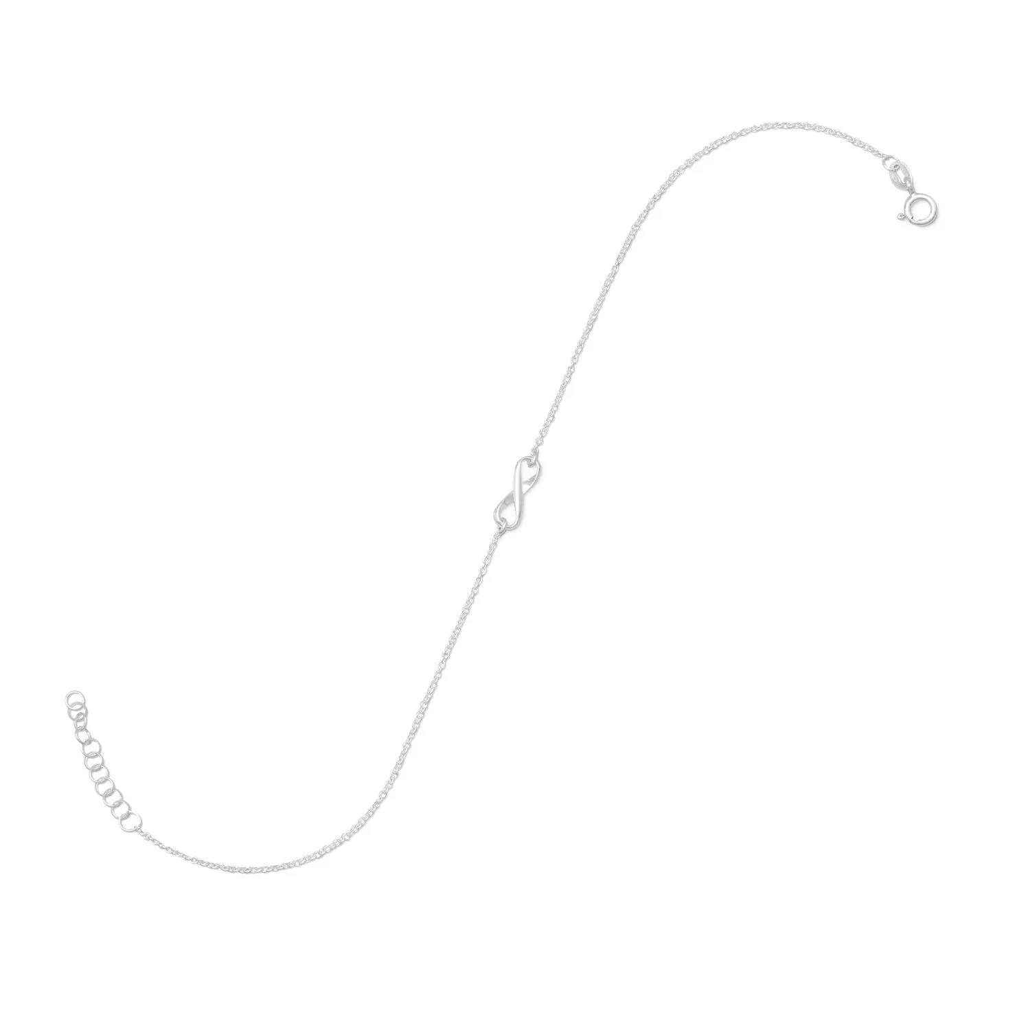 11"   1" Infinity Symbol Anklet