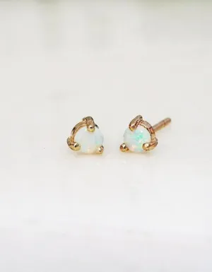 14K Gold Dream Opal Single Stud Earring