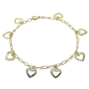 14K Gold Fill Heart Anklet