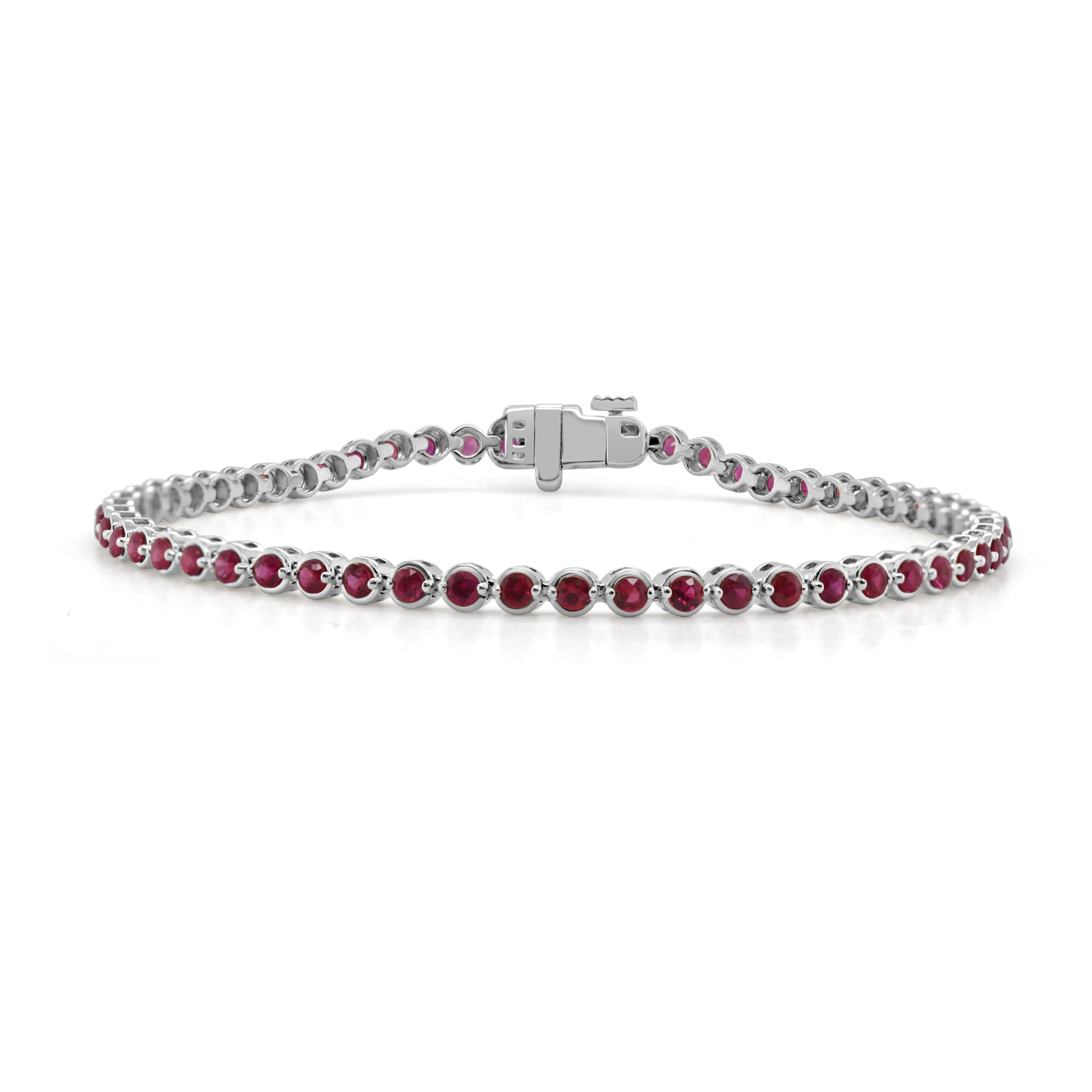 14K Gold Ruby Bracelet - 2.21ct