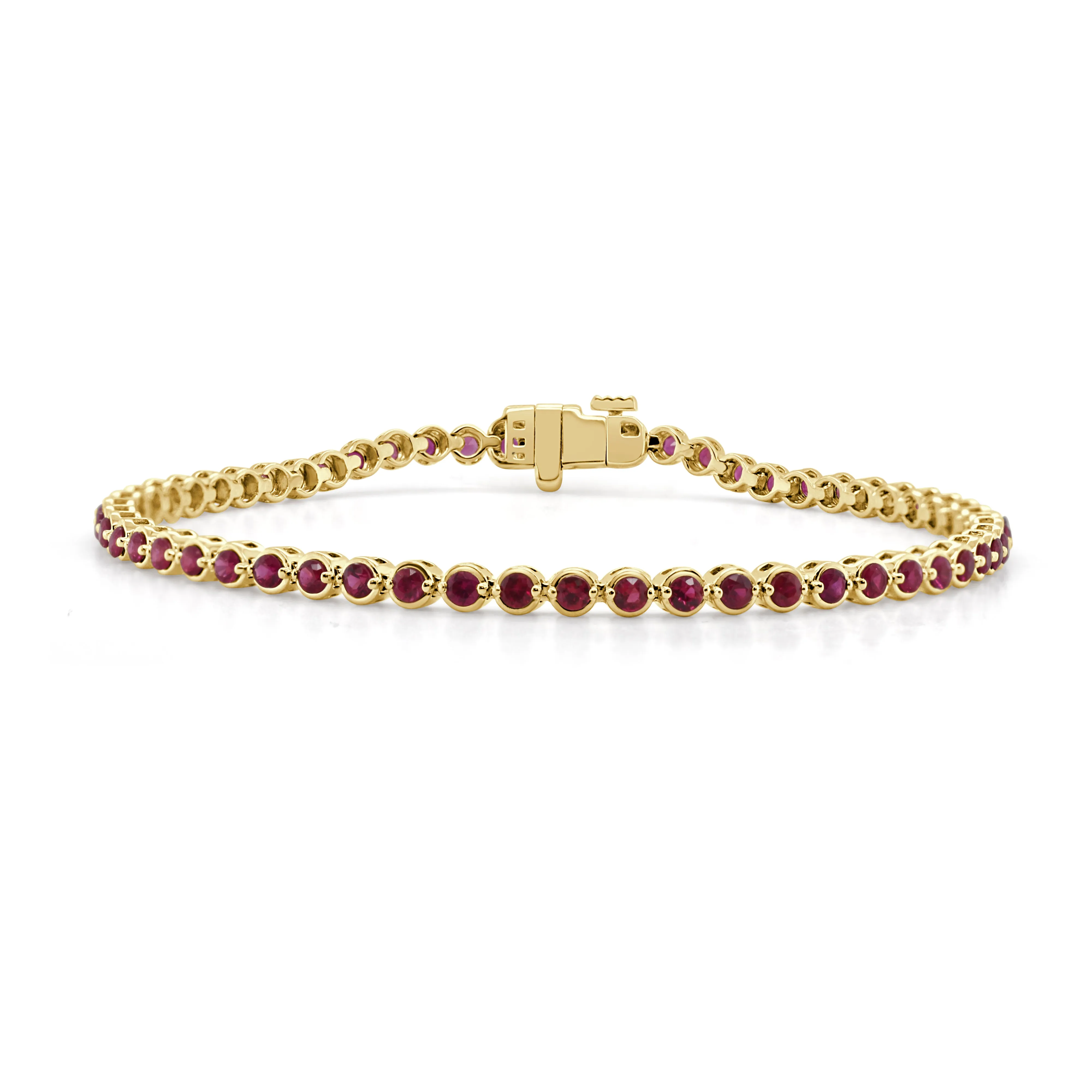 14K Gold Ruby Bracelet - 2.21ct