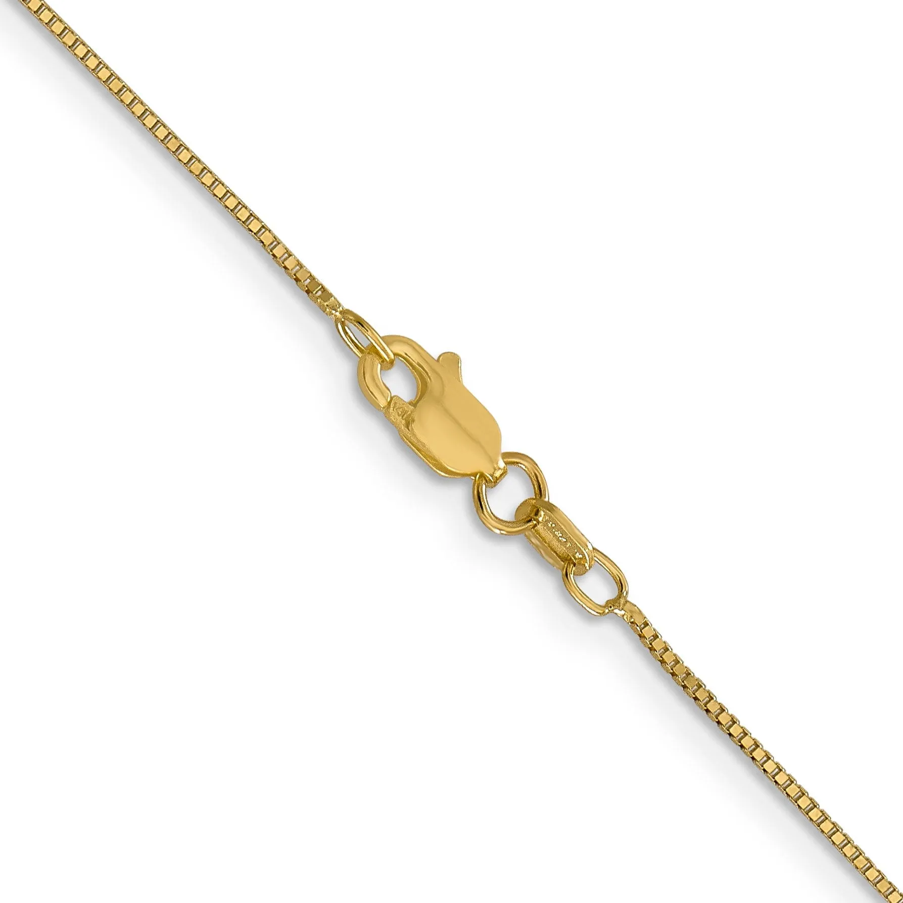 14k Yellow Gold Box Anklet