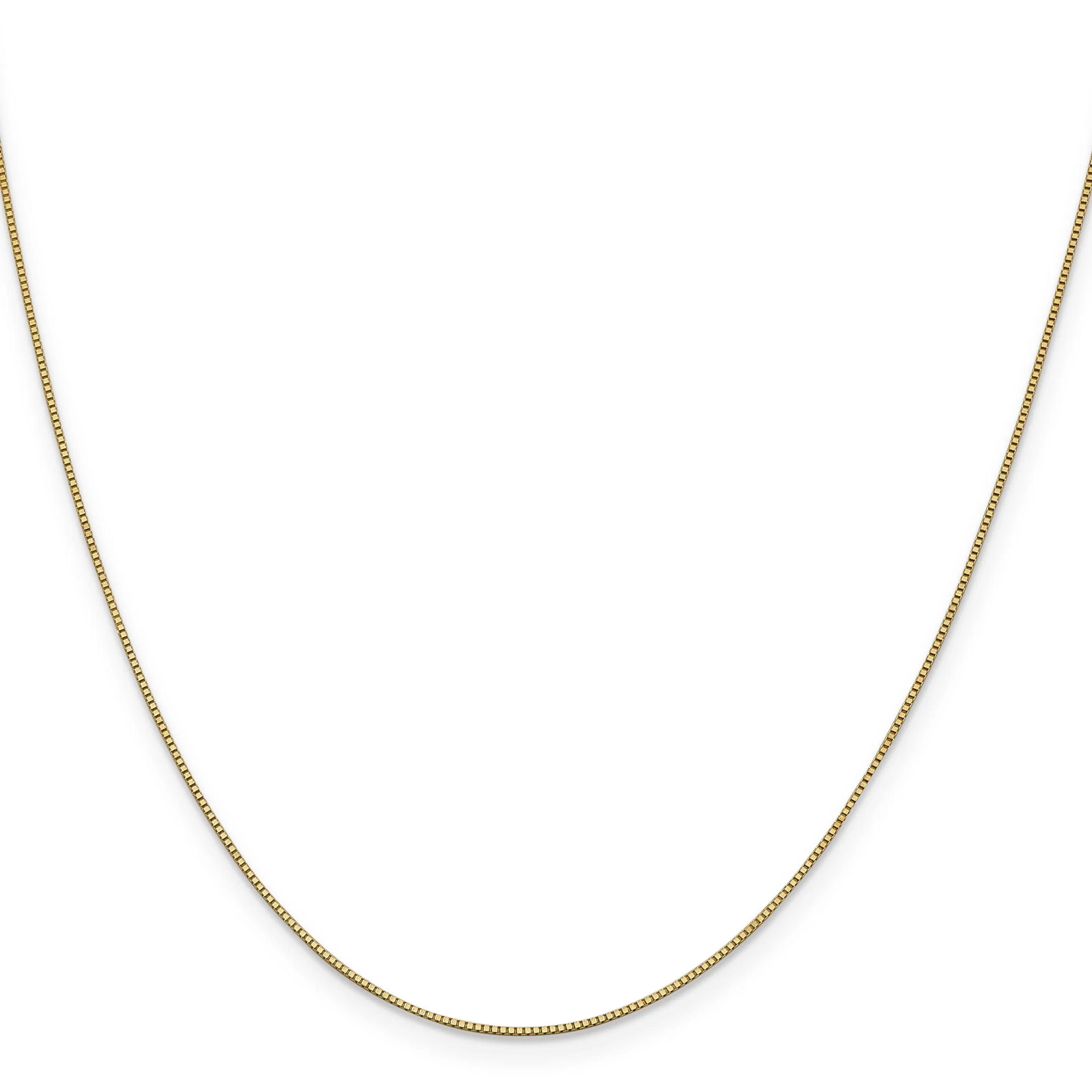 14k Yellow Gold Box Anklet