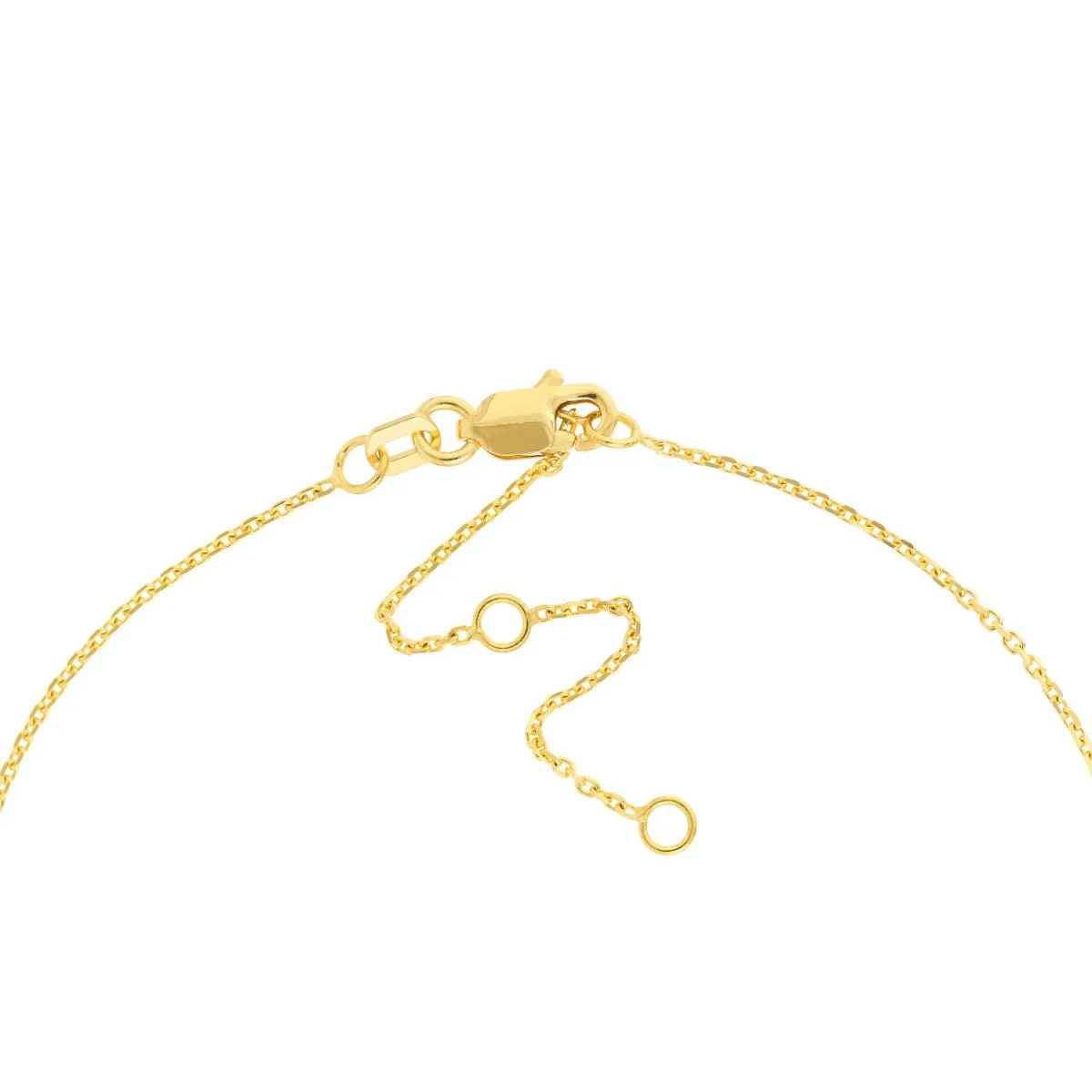 14K Yellow Gold Intertwined Circles Adjustable Anklet