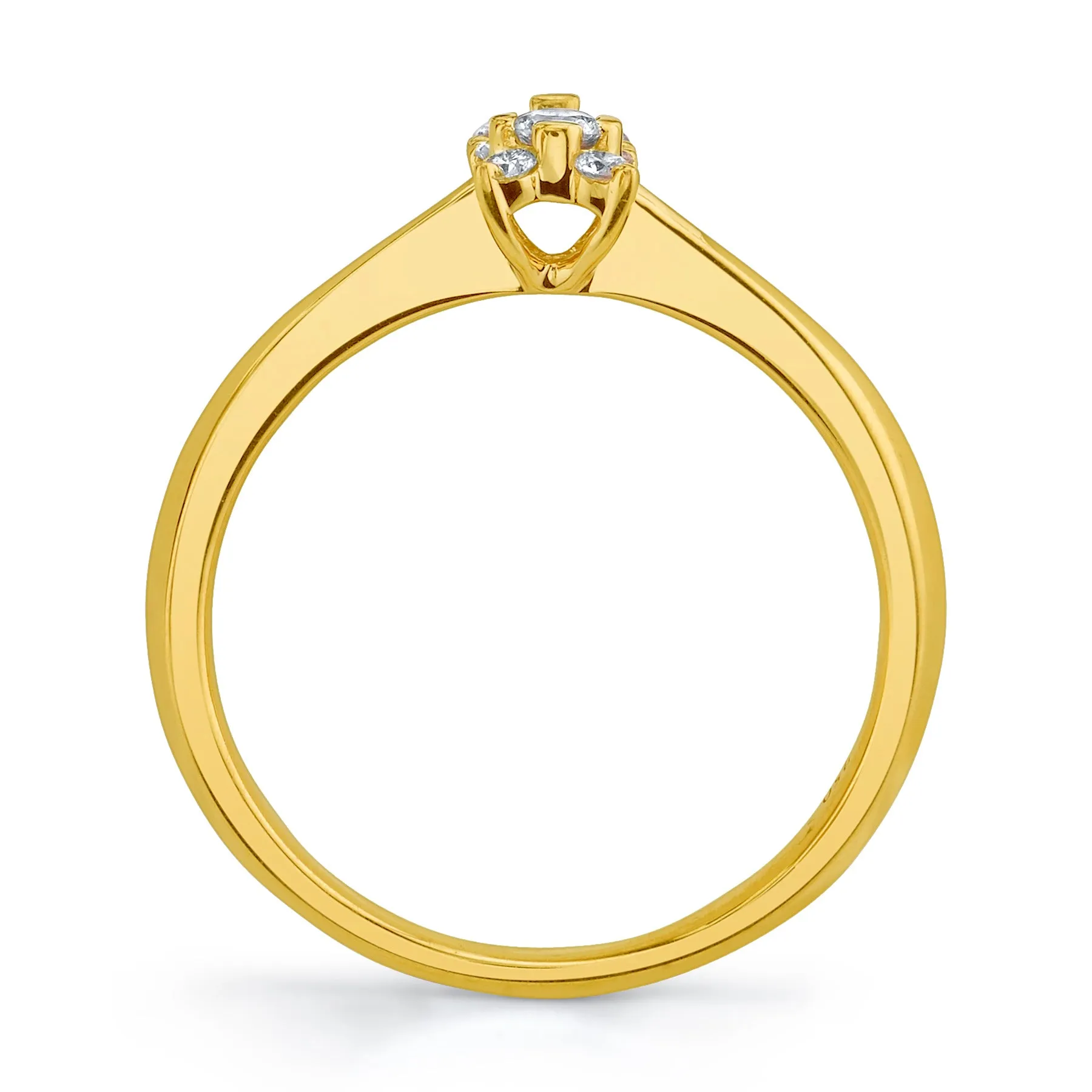 14K Yellow Gold Solitaire Diamond Engagement Ring