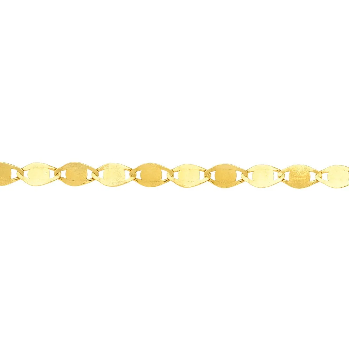 14K Yellow Gold Valentino Chain Adjustable Anklet