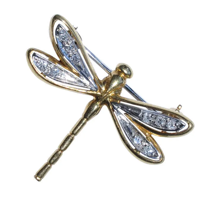 18ct Dragonfly Brooch