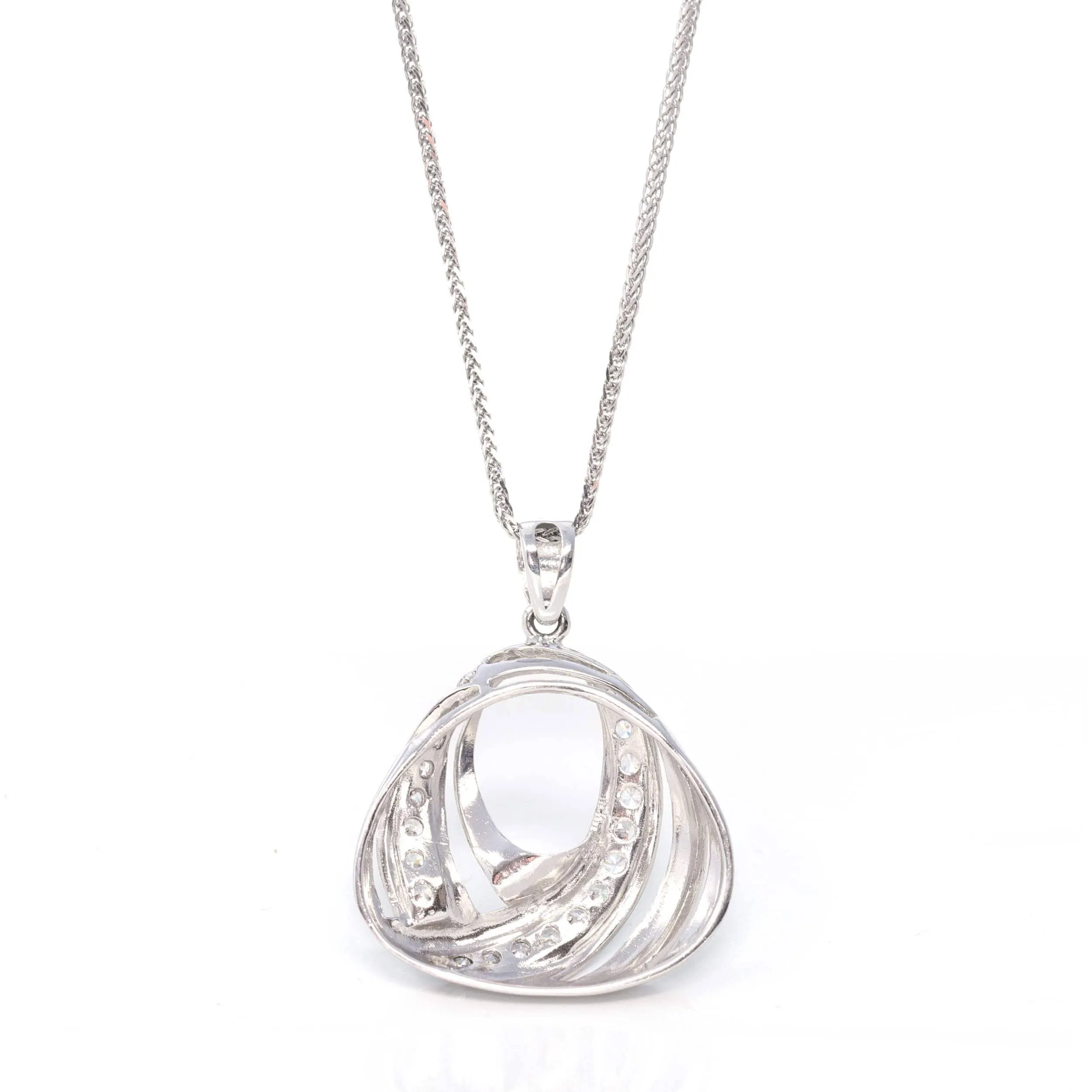 18k White Gold Necklace With Zircon