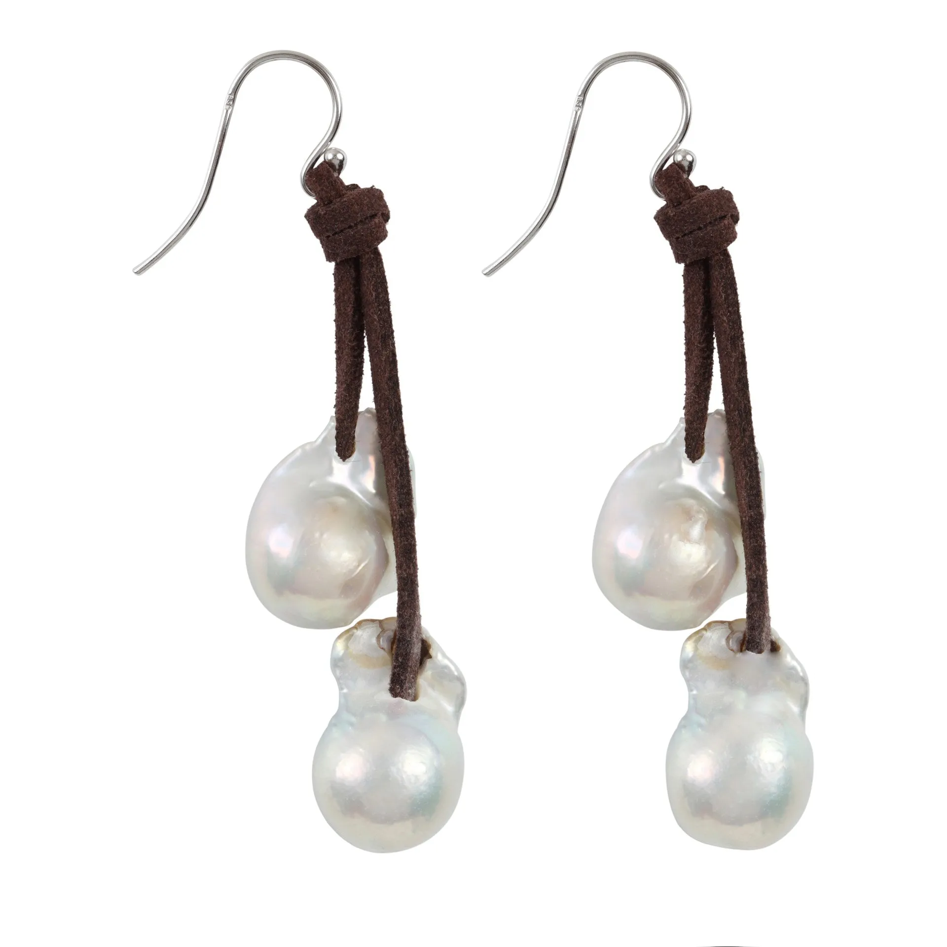 317-01-15 | KNOTTY EARRINGS (WHITE ON ESPRESSO)