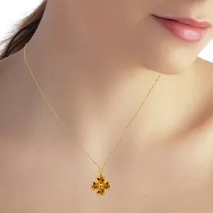 3.8 Carat 14K Solid Yellow Gold Joy Of My Life Citrine Necklace