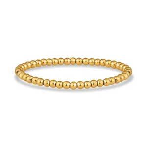 4mm Gold Beaded Bracelet