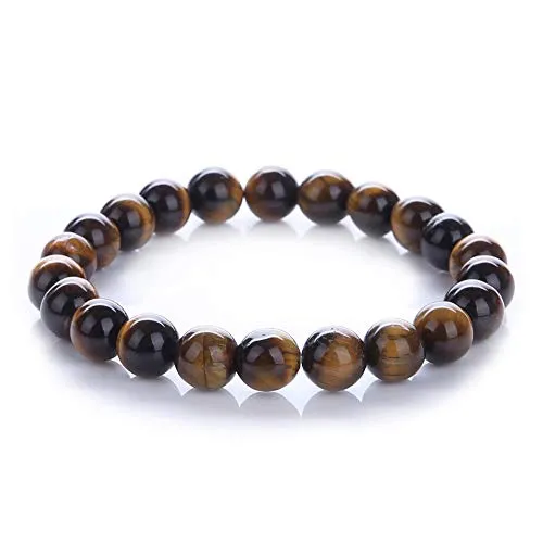 8mm Natural Brown Tiger's Eye Bracelet For Women and Men