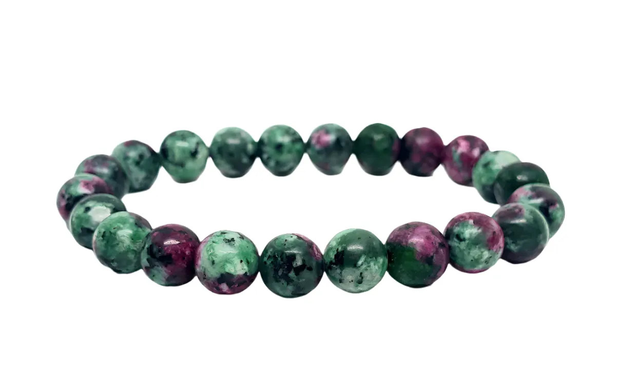 8MM Ruby Zoisite Crystal Bracelet