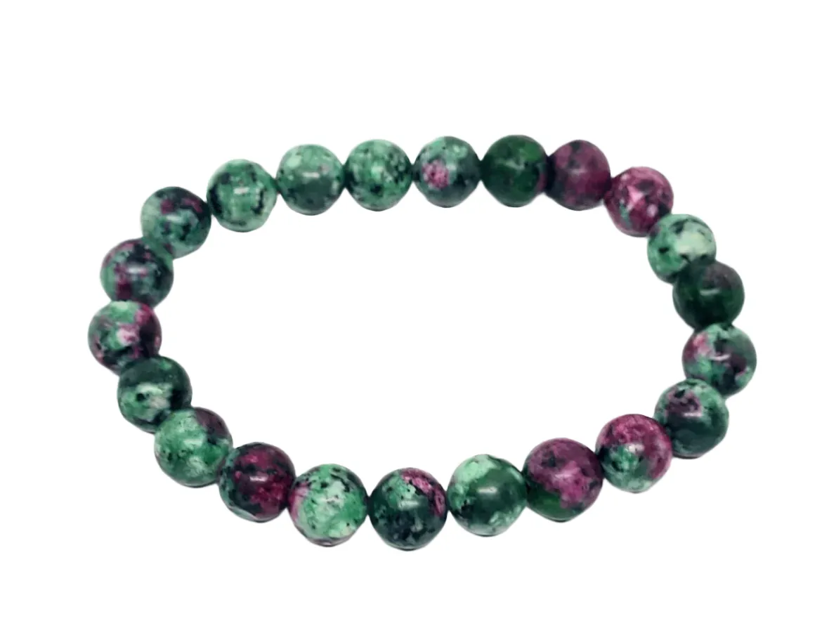 8MM Ruby Zoisite Crystal Bracelet