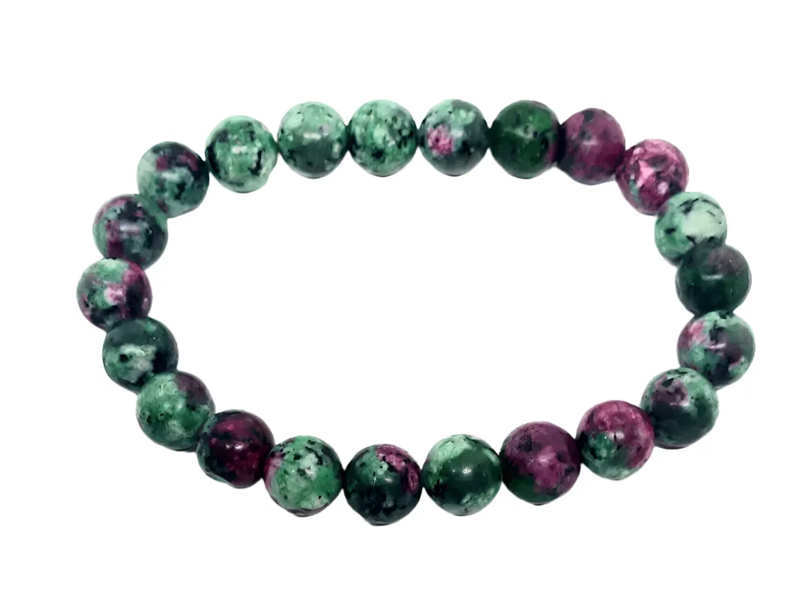 8MM Ruby Zoisite Crystal Bracelet