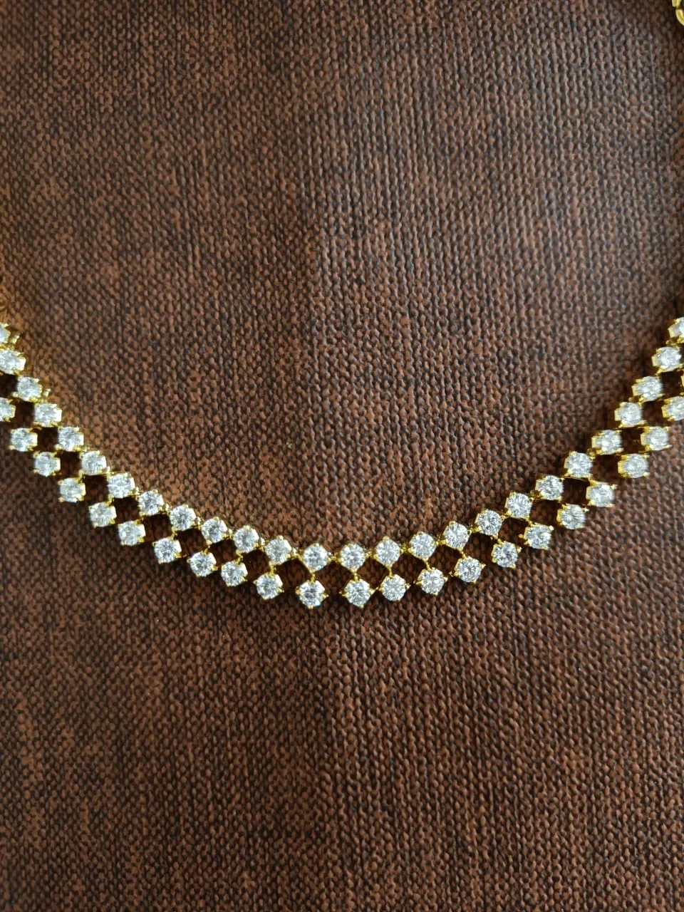 Amazing Gold-plated Zircon Necklace Set