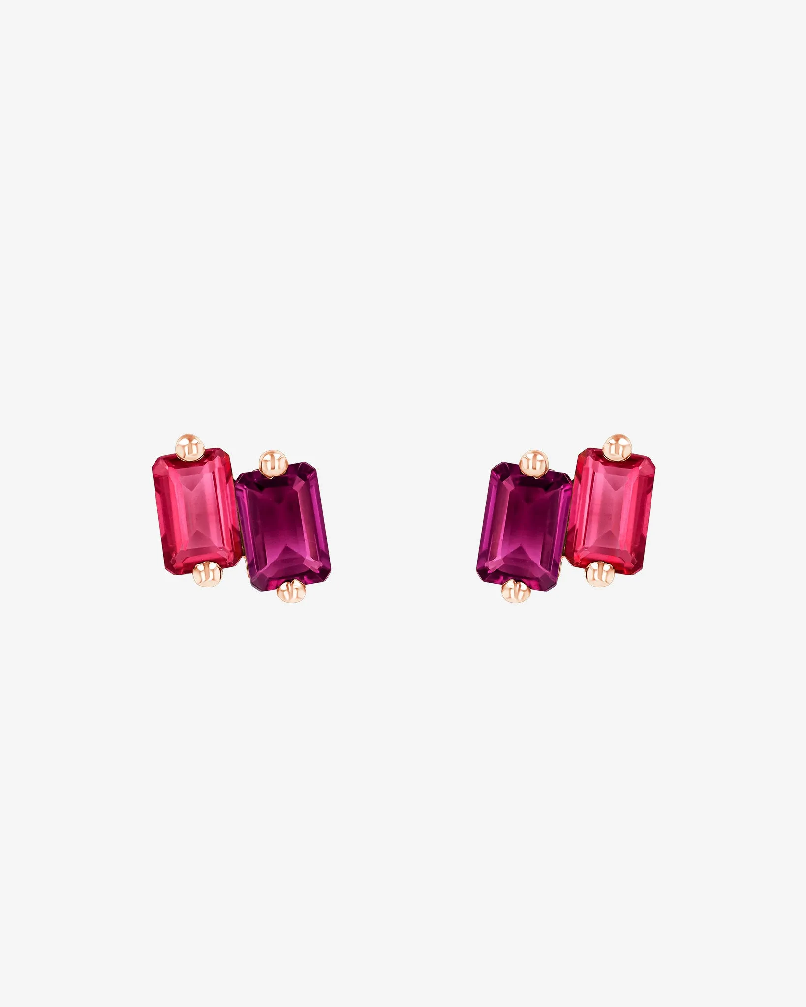 Ann Red Ombre Studs