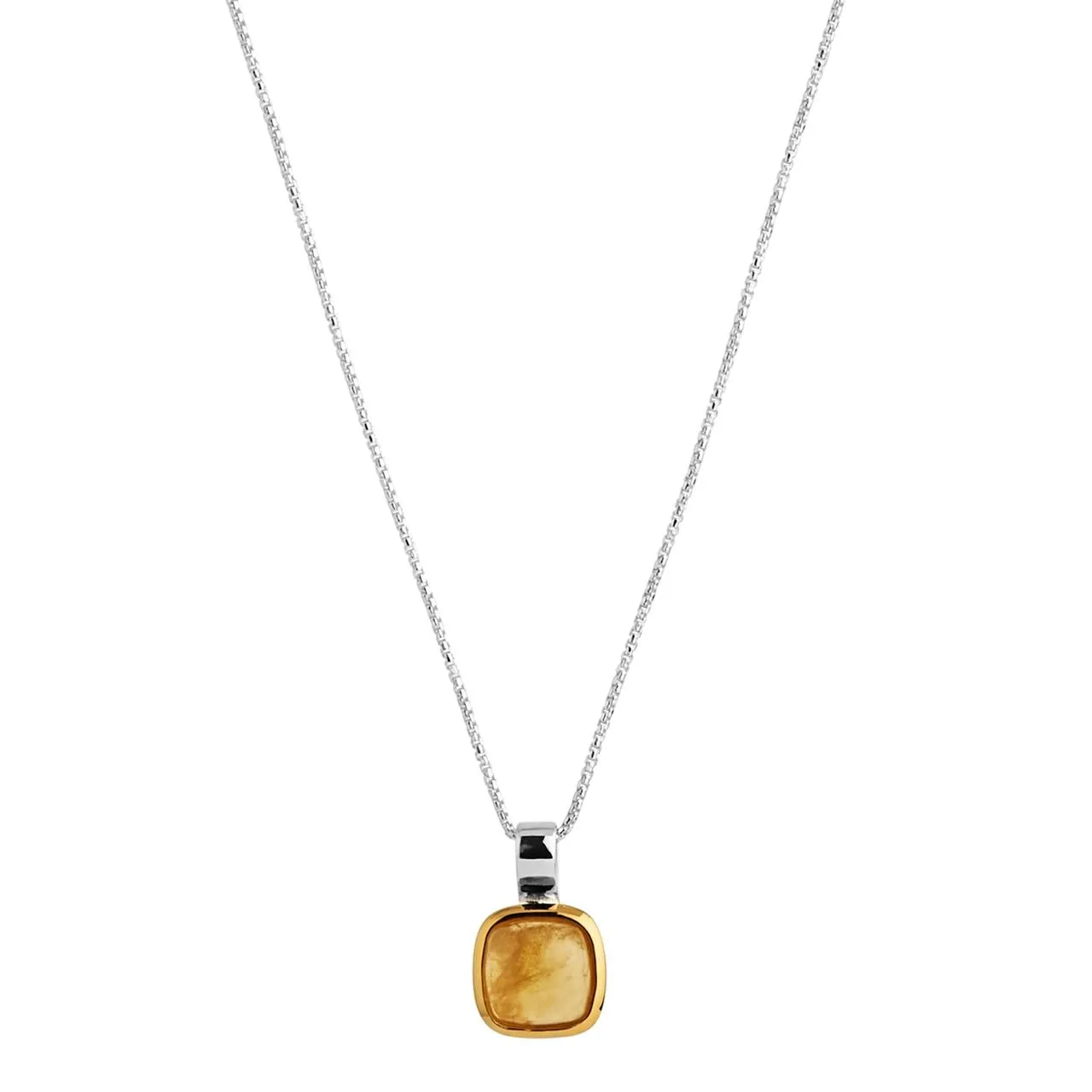 Aura Two-Tone Citrine Necklace 45cm