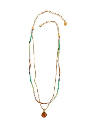 Avery Double Strand Necklace - Citrine