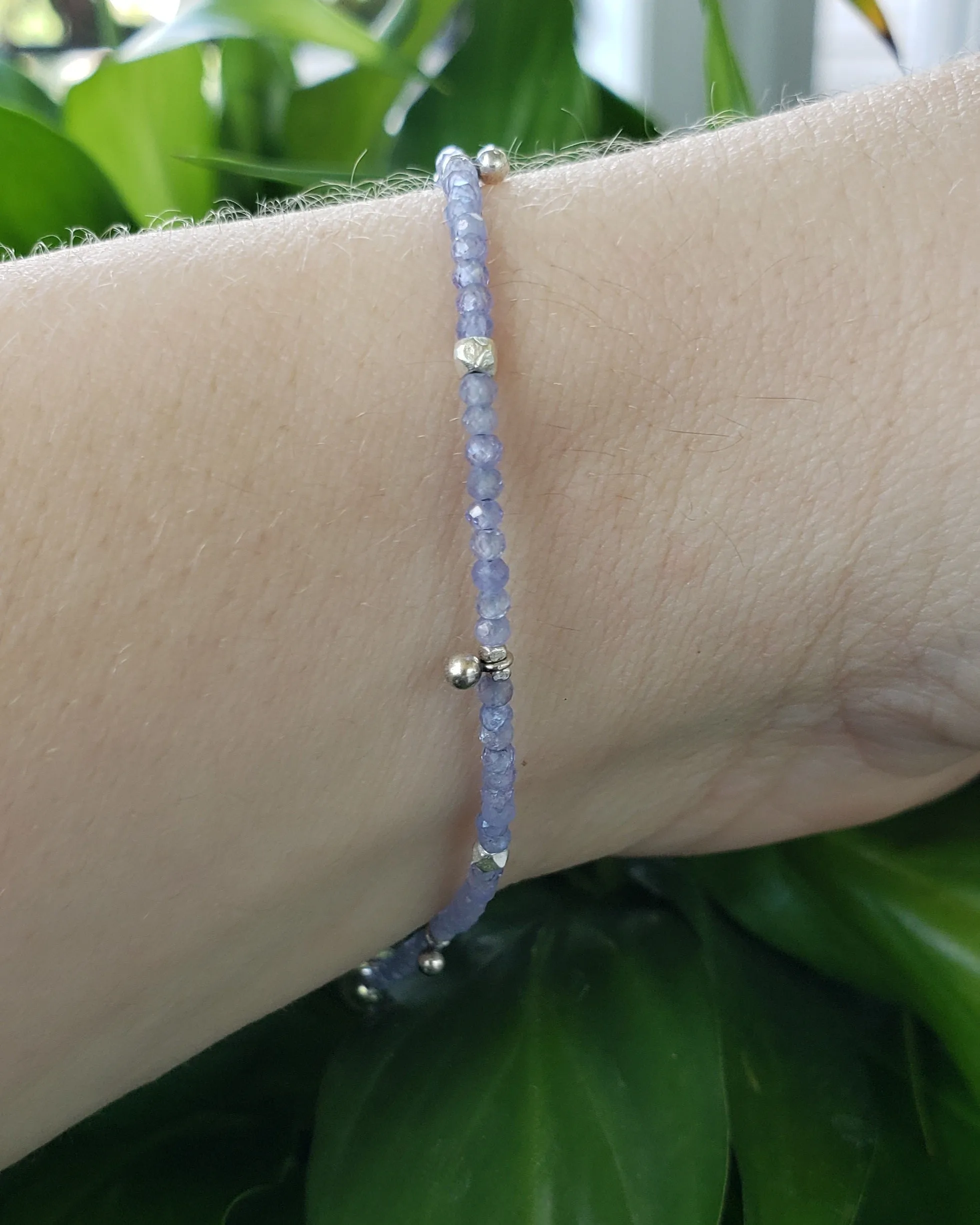 AVF Tanzanite & Silver Beaded Bracelet (SI2834 & SI3687)