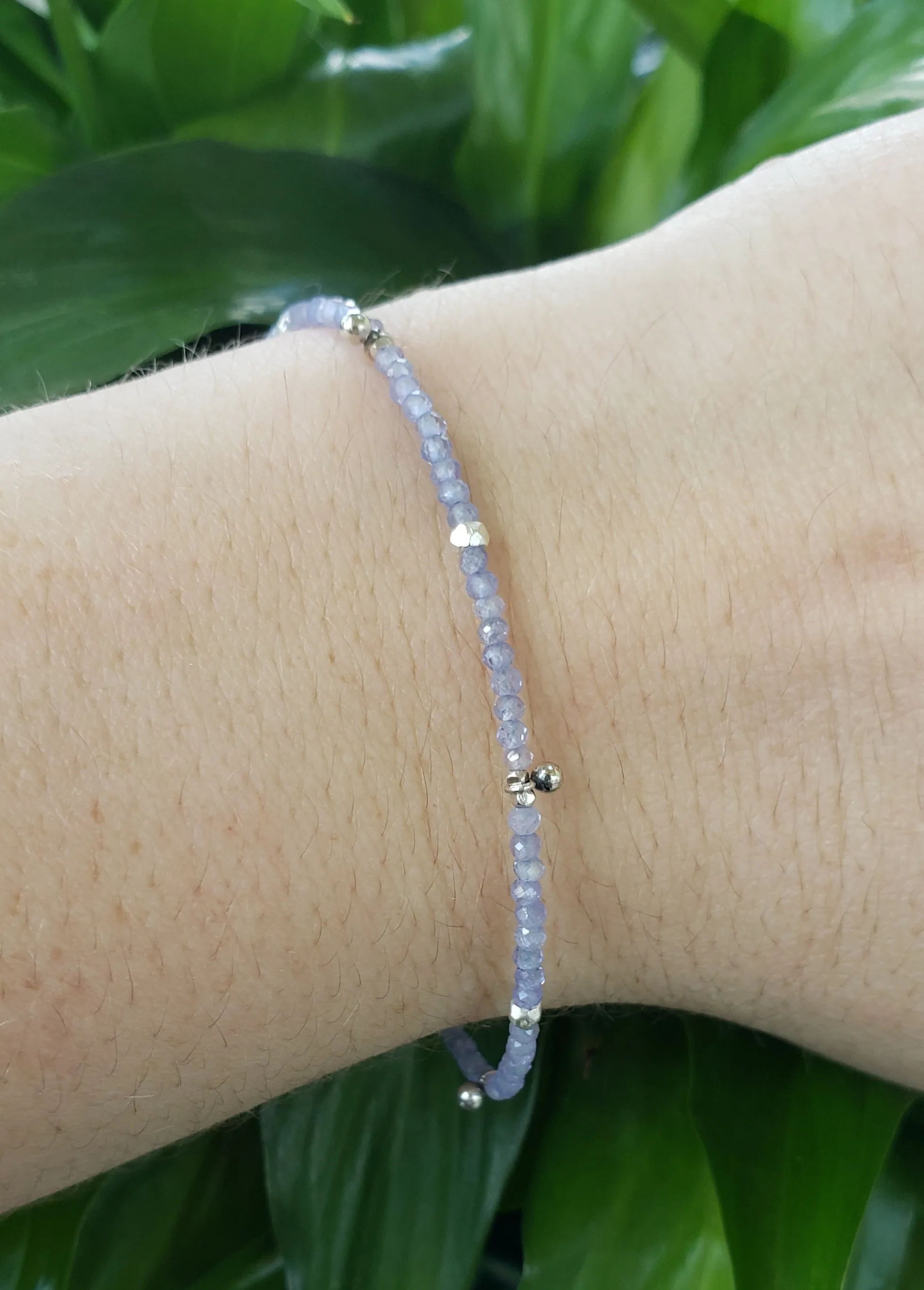 AVF Tanzanite & Silver Beaded Bracelet (SI2834 & SI3687)