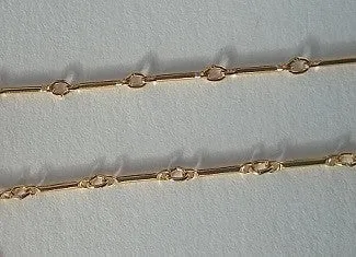 Bar & Link Chain Anklet  (14K Gold-fill)