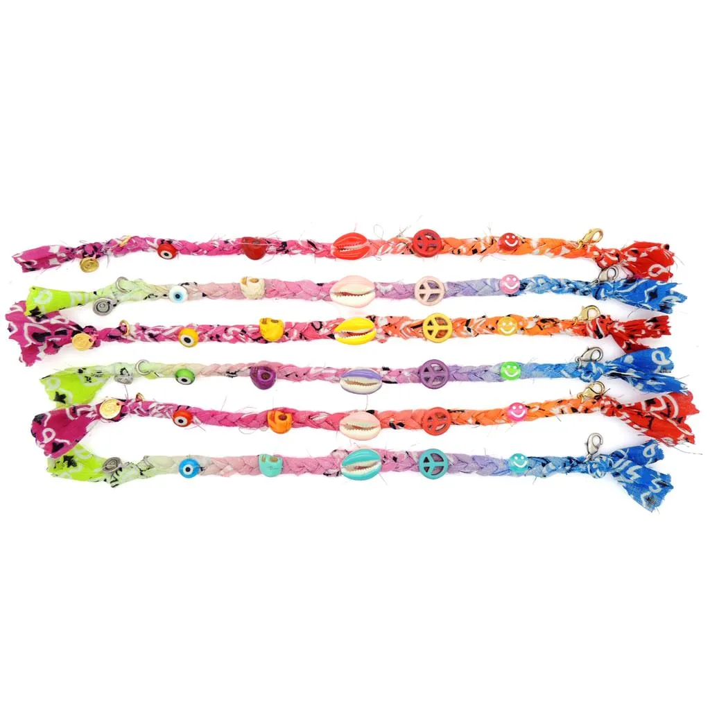 Beach Charms Bandana Braid Anklet