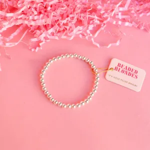 Beaded Blondes | 5MM Silver Beaded Bracelet