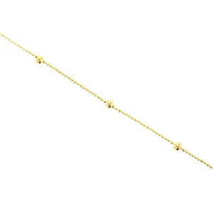 Beaded Chain Gold Anklet