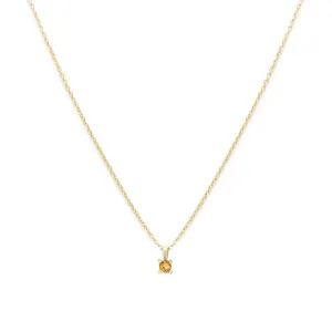 Birthstone Necklace | Gold & Citrine