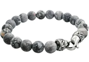 Blackjack Men's Bracelet Beaded Genuine Jasper BJB244BJ