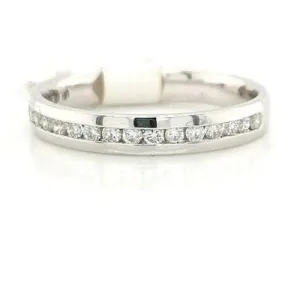 Brilliant cut  channel set band .20ct