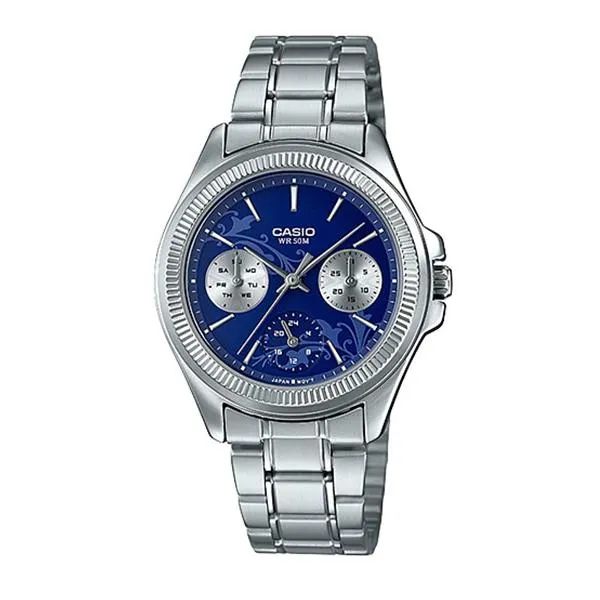 Casio Ladies' Enticer Series Silver Stainless Steel Band Watch LTP2088D-2A1 LTP-2088D-2A1