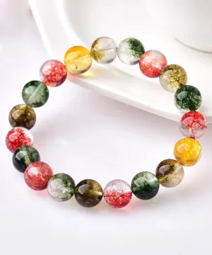 Casual Rainbow Crystal Beaded Bracelet ML1383