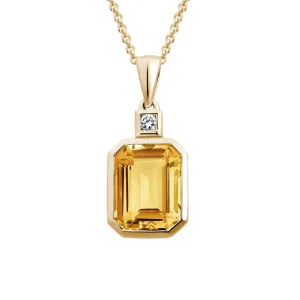 Citrine Birthstone Necklace