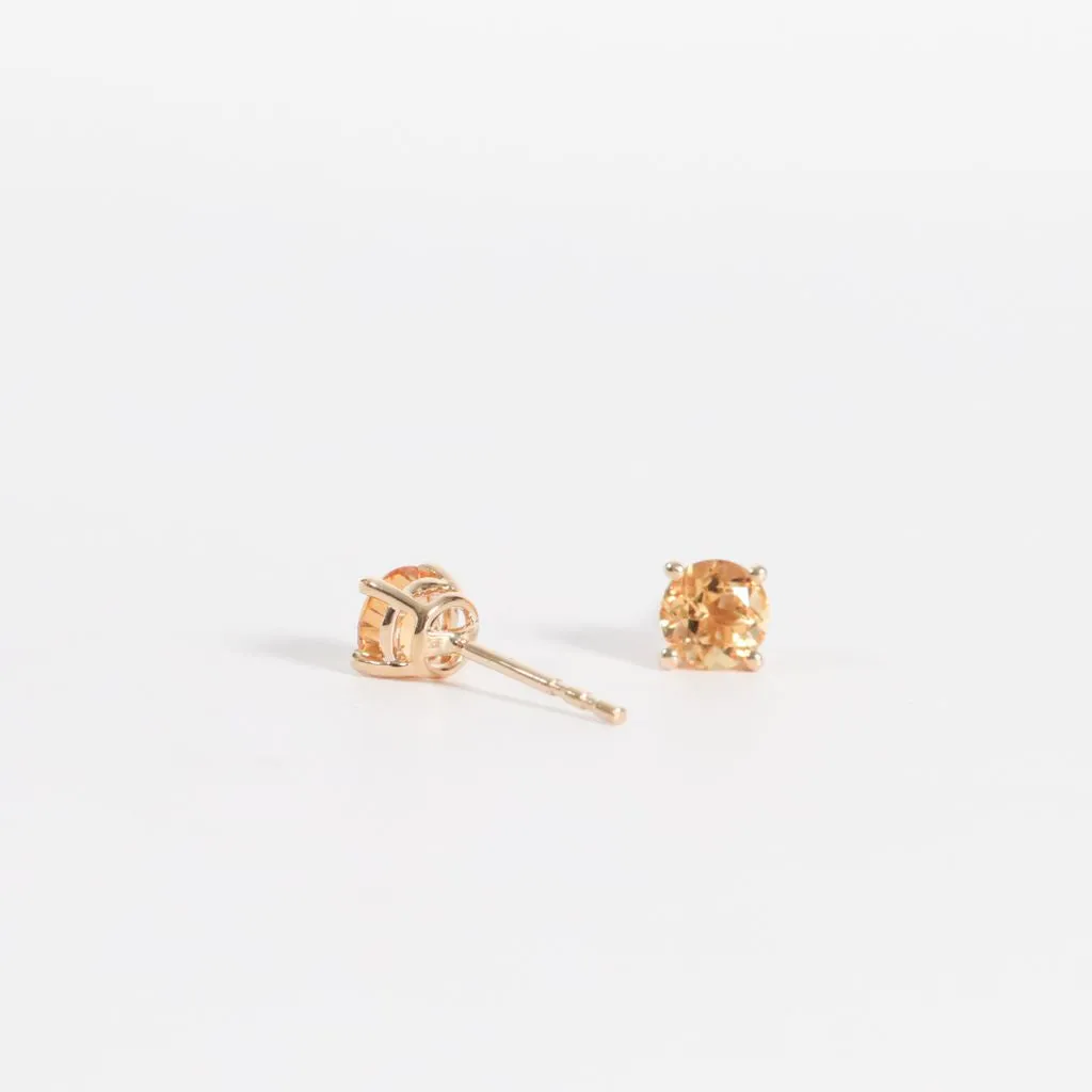 Citrine Stud Earring