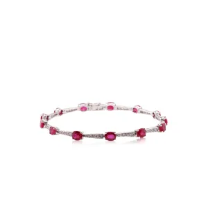 Classic Ruby & Diamond Bracelet