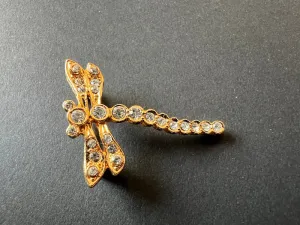 Compelling Little 3.5cm Vintage Dragonfly Brooch