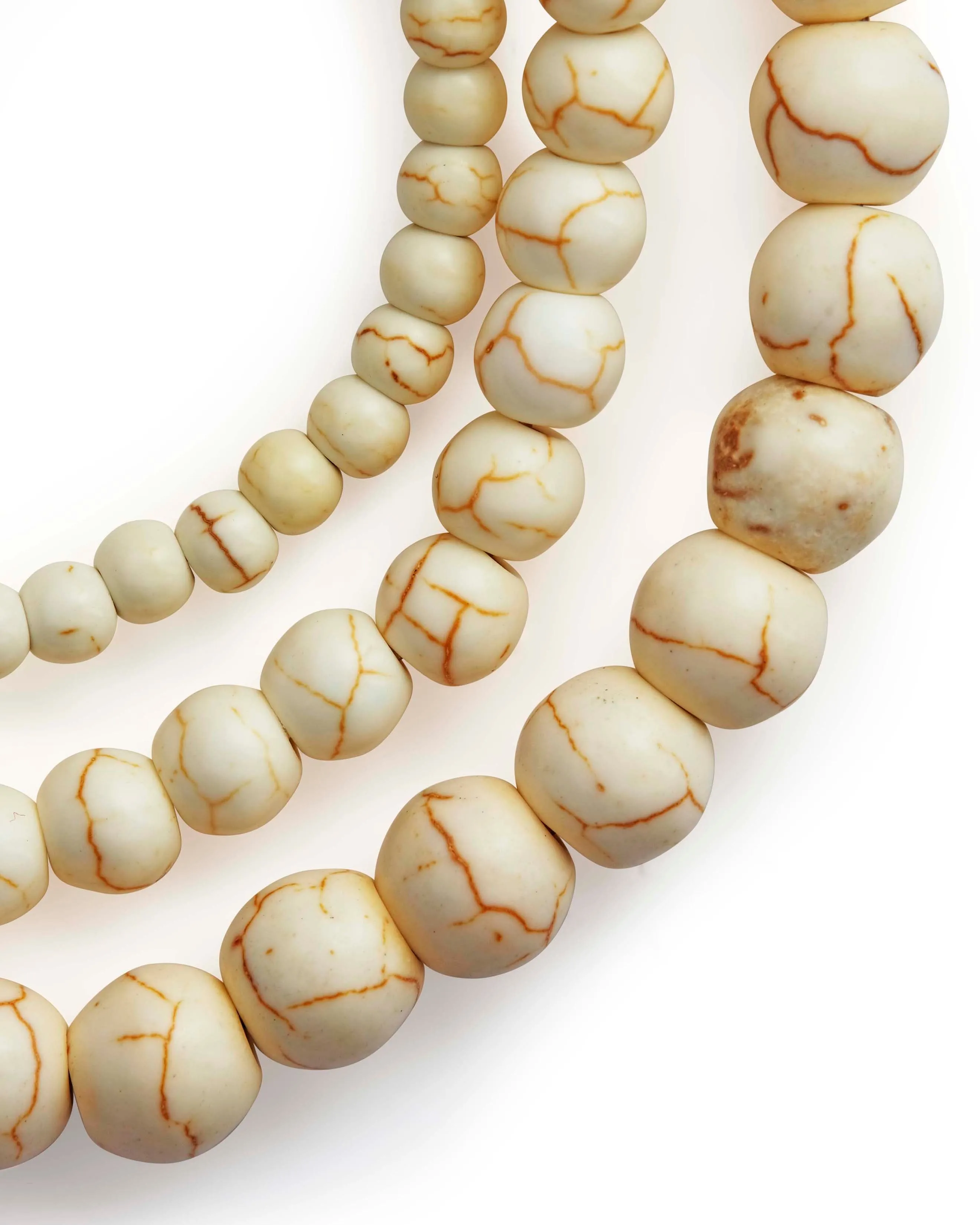 Cream Howlite Stretch Bracelet Set of 3