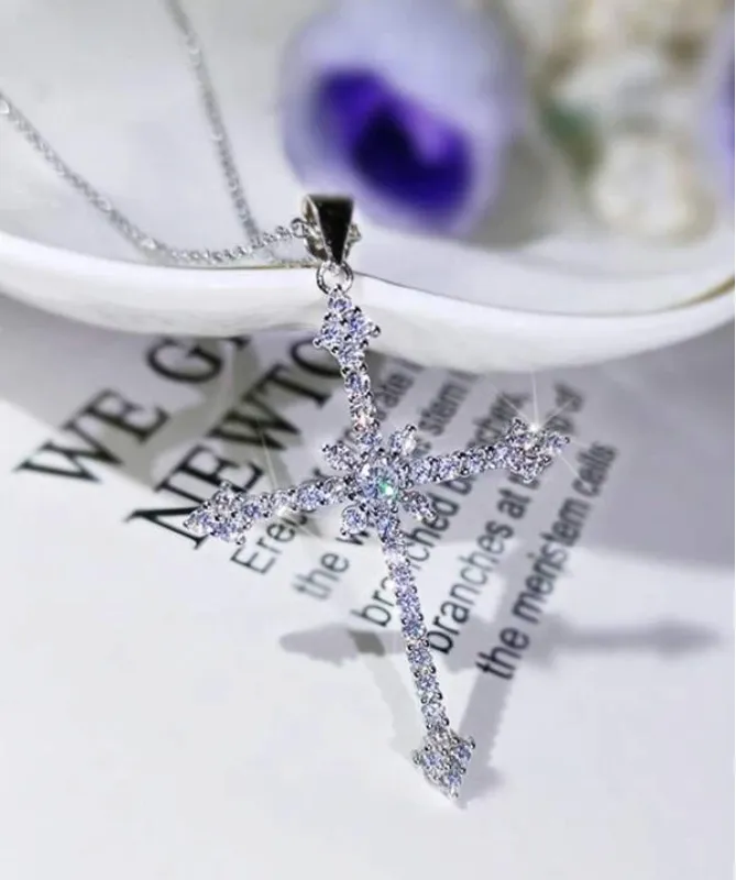 Cubic Zirconia Cross Necklace