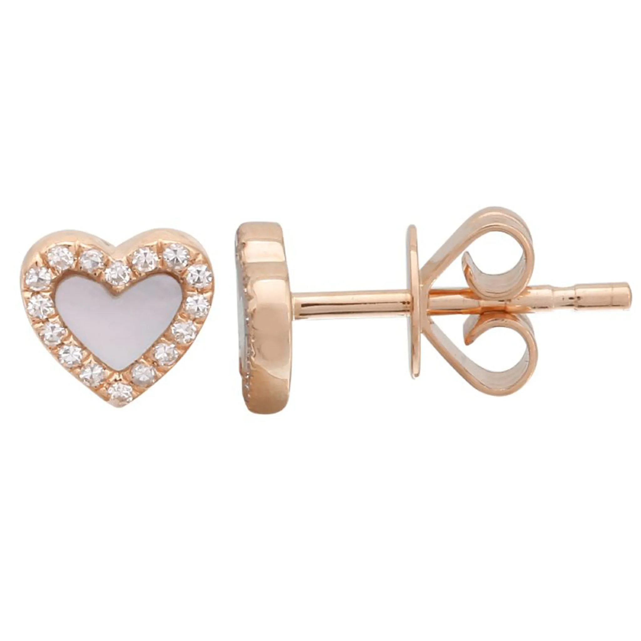 Diamond Halo Gemstone Heart Earrings