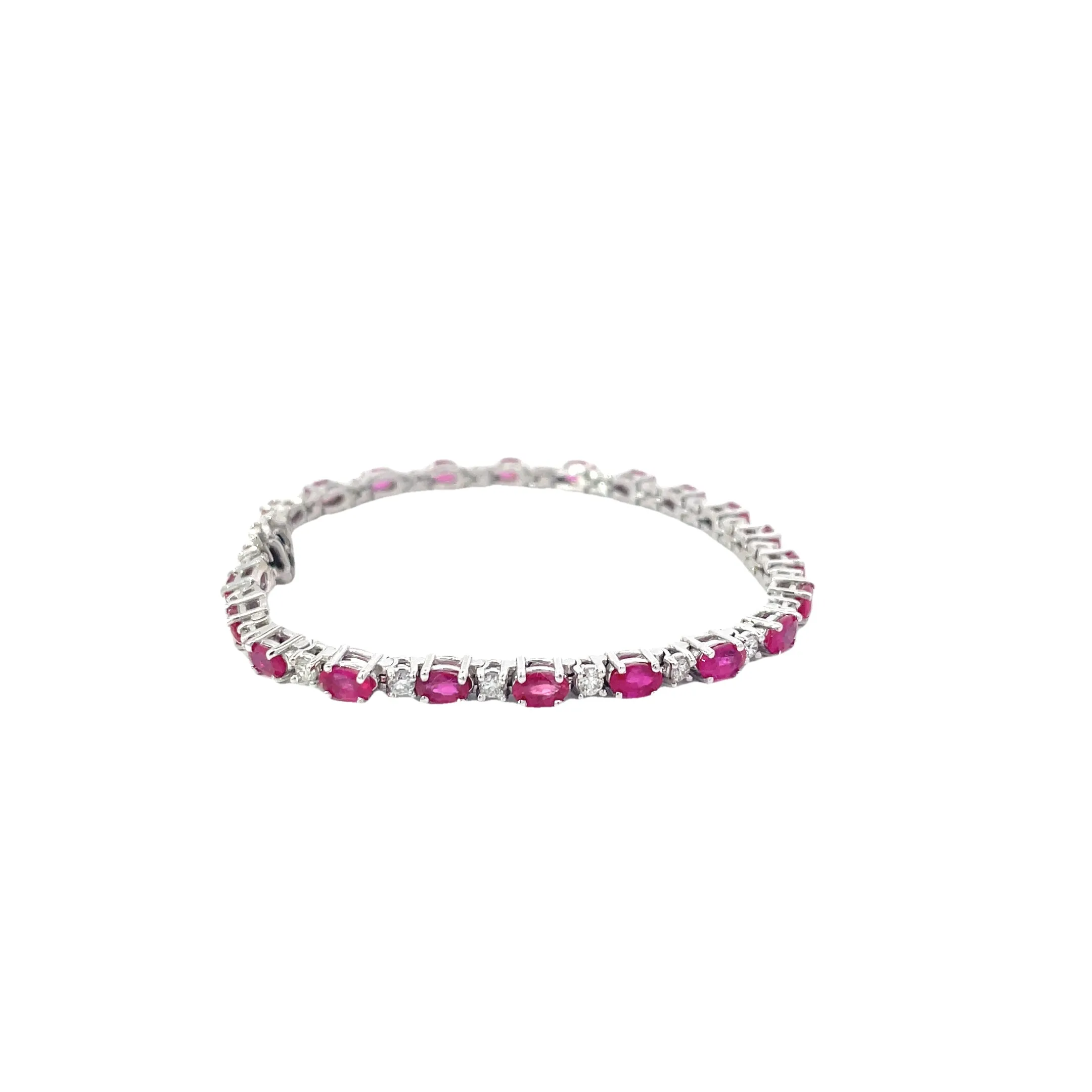 Diamond Ruby Tennis Bracelet