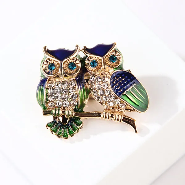 Double Owl Brooch 雙貓頭鷹胸針 KCHM1125