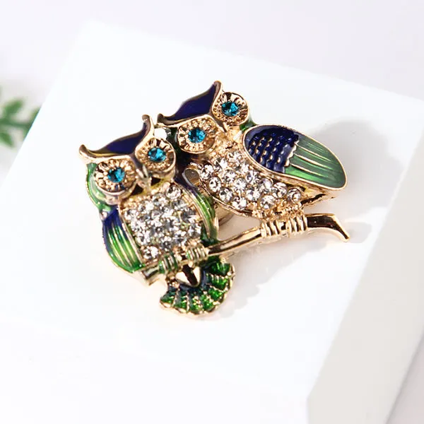 Double Owl Brooch 雙貓頭鷹胸針 KCHM1125