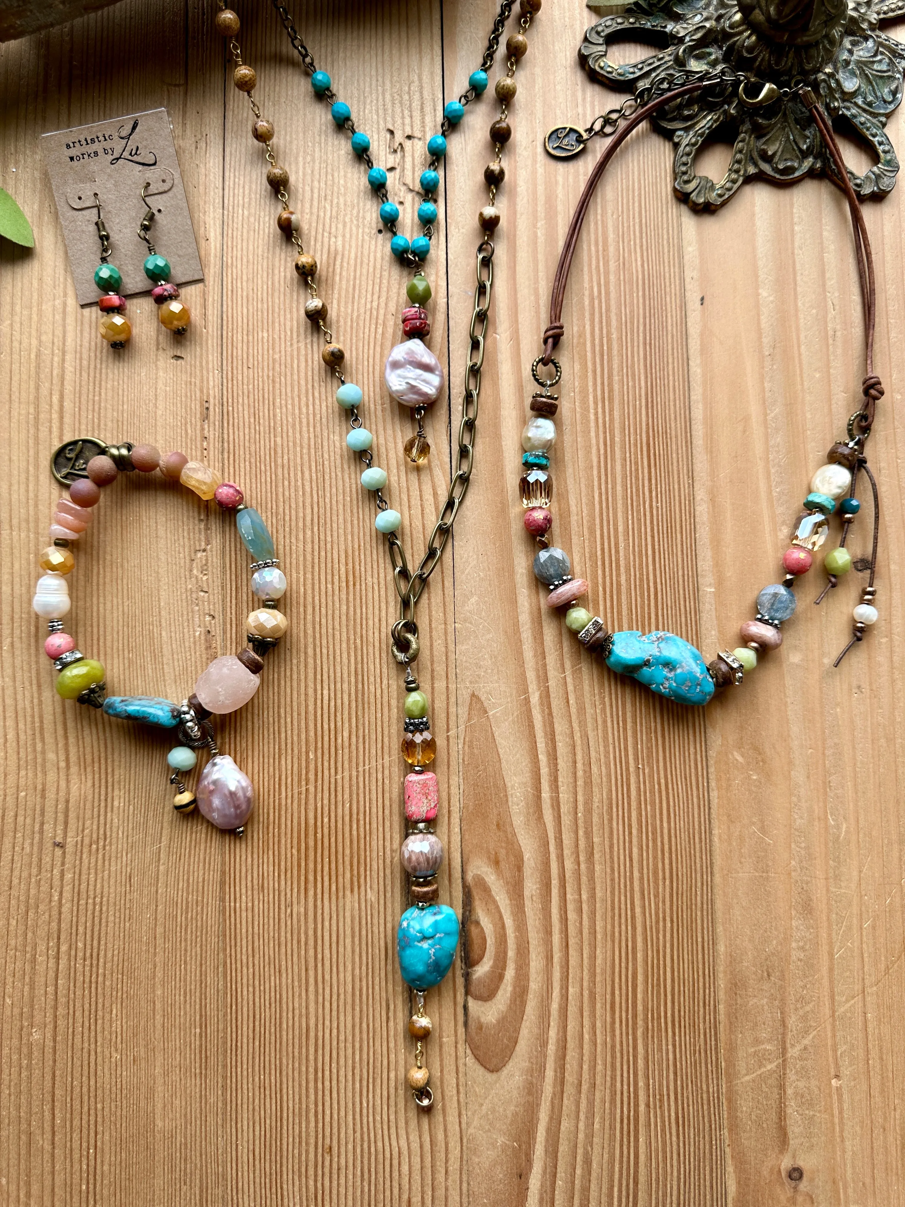 Earthy Brights Long Double Necklace