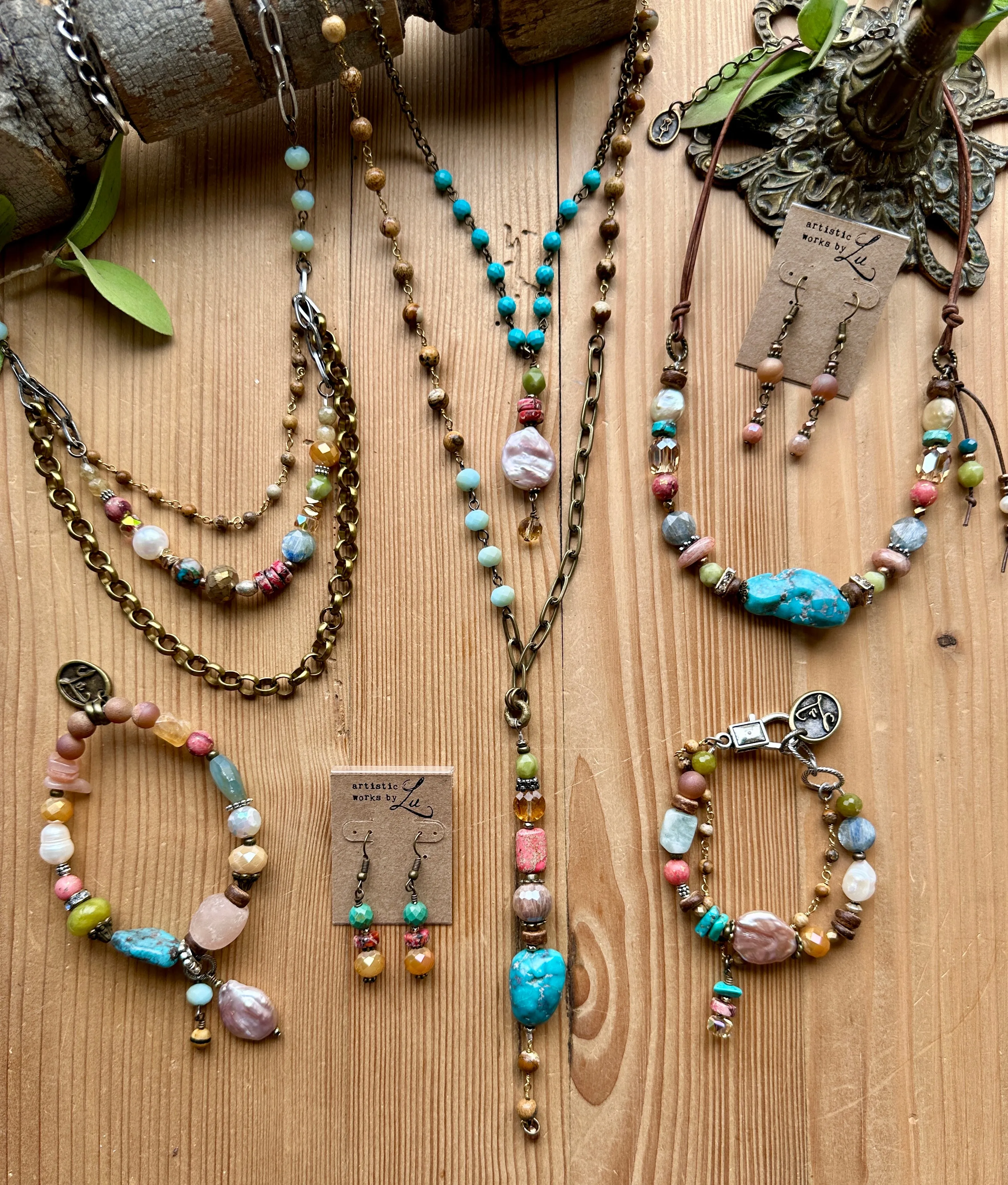 Earthy Brights Long Double Necklace