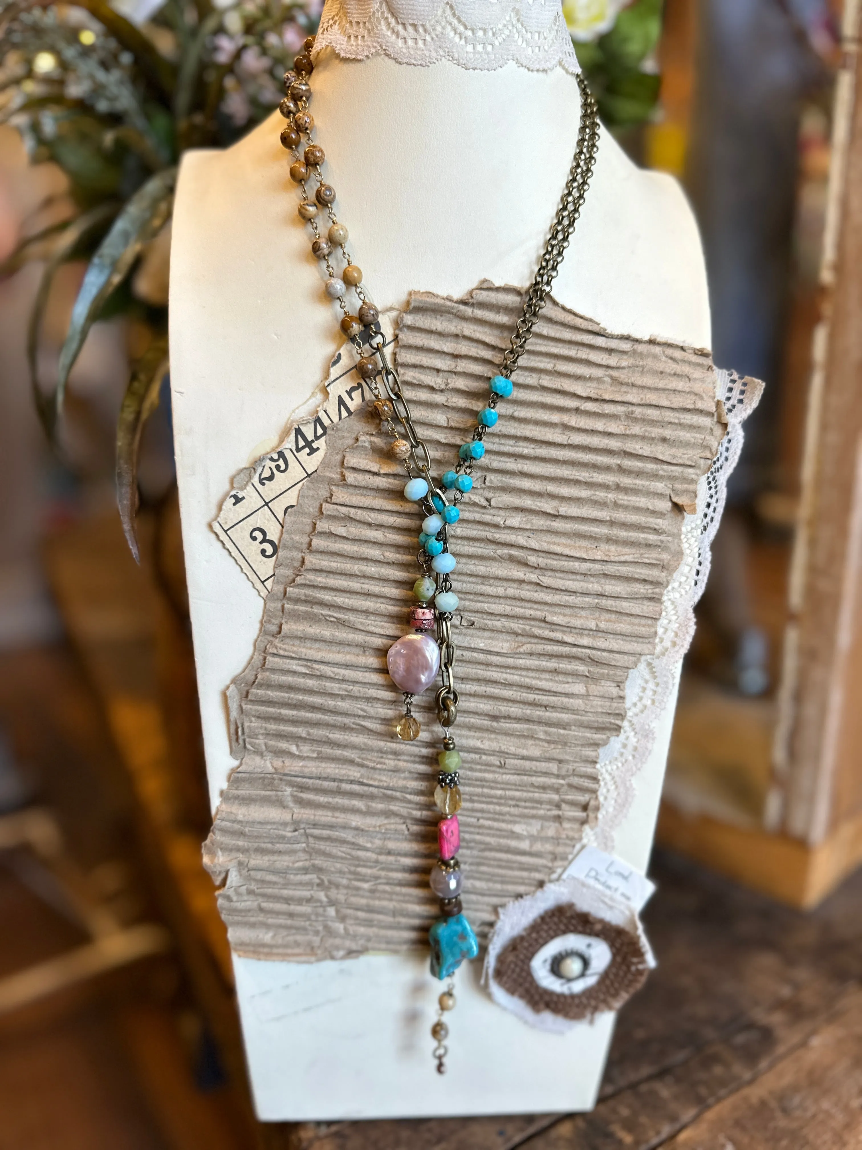 Earthy Brights Long Double Necklace