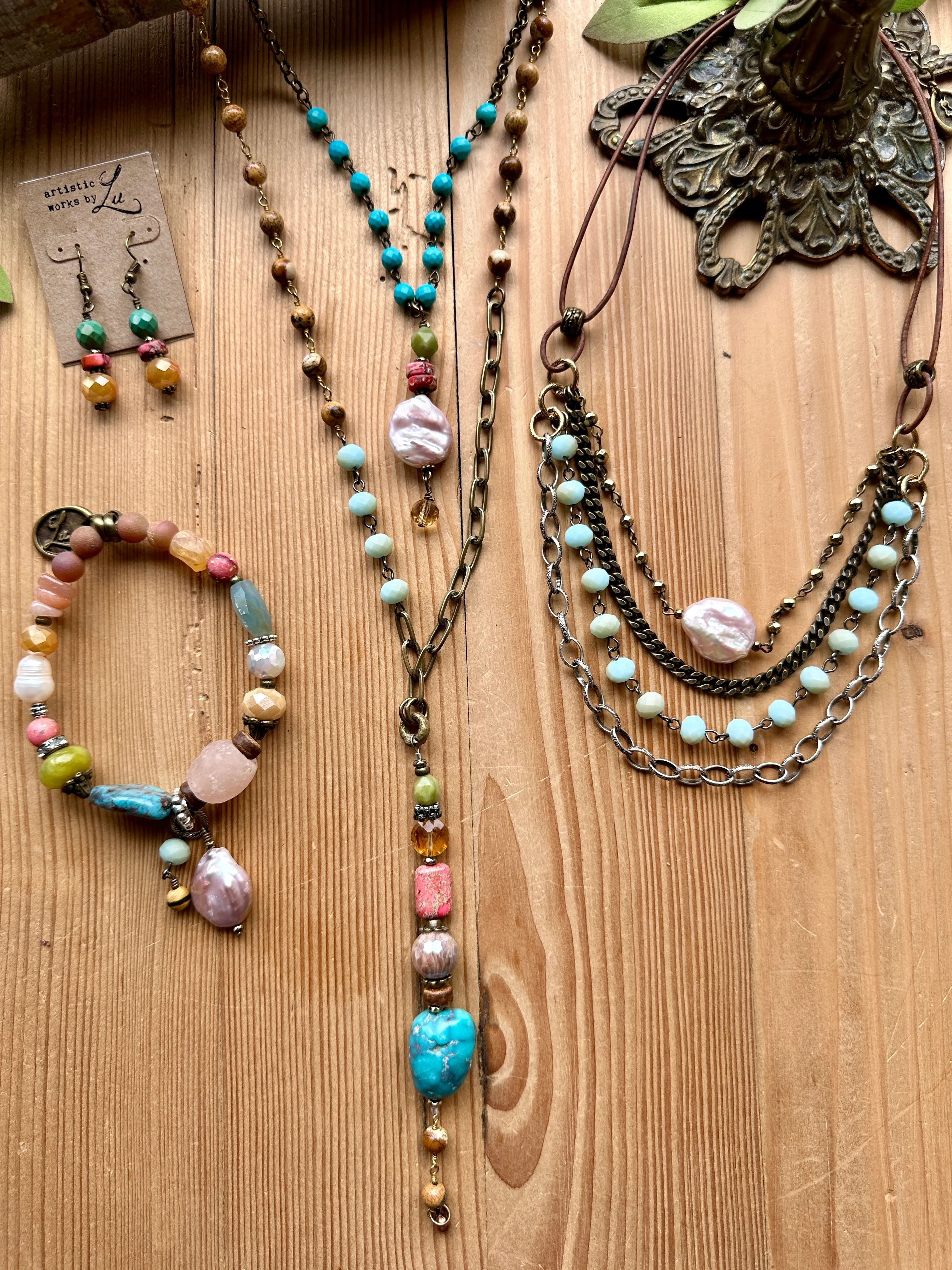 Earthy Brights Long Double Necklace